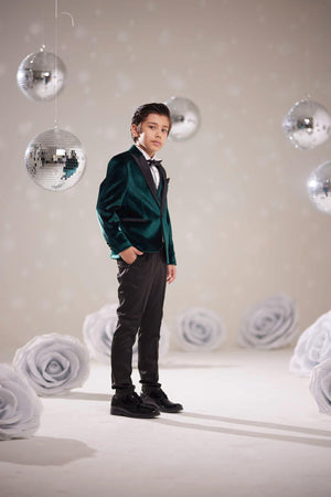 Emerald green velvet tux